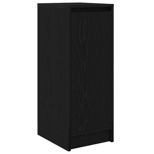vidaXL Shoe Cabinet Black Oak 29,5x34x76 cm Engineered Wood