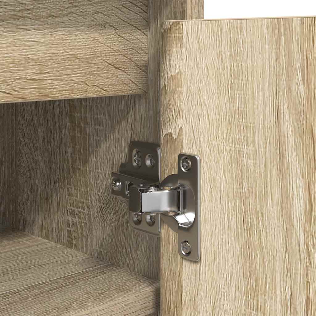 vidaXL Shoe Cabinet Sonoma Oak 29,5x34x76 cm Engineered Wood