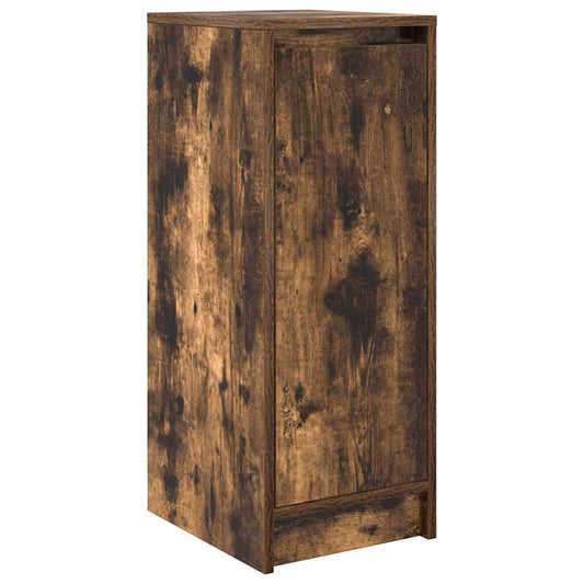 vidaXL Shoe Cabinet Smoked Oak 29,5x34x76 cm Engineered Wood
