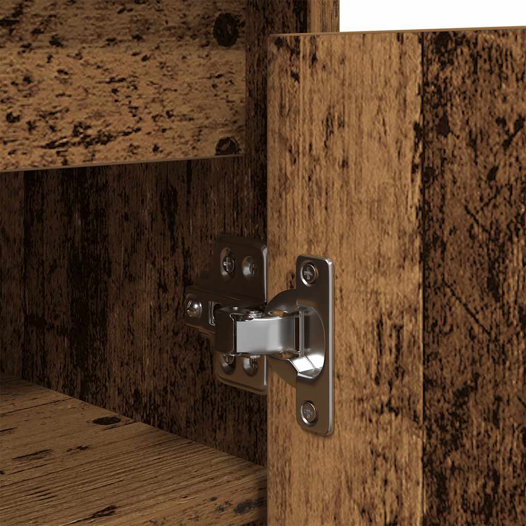 vidaXL Shoe Cabinet Old Wood 29,5x34x76 cm Engineered Wood