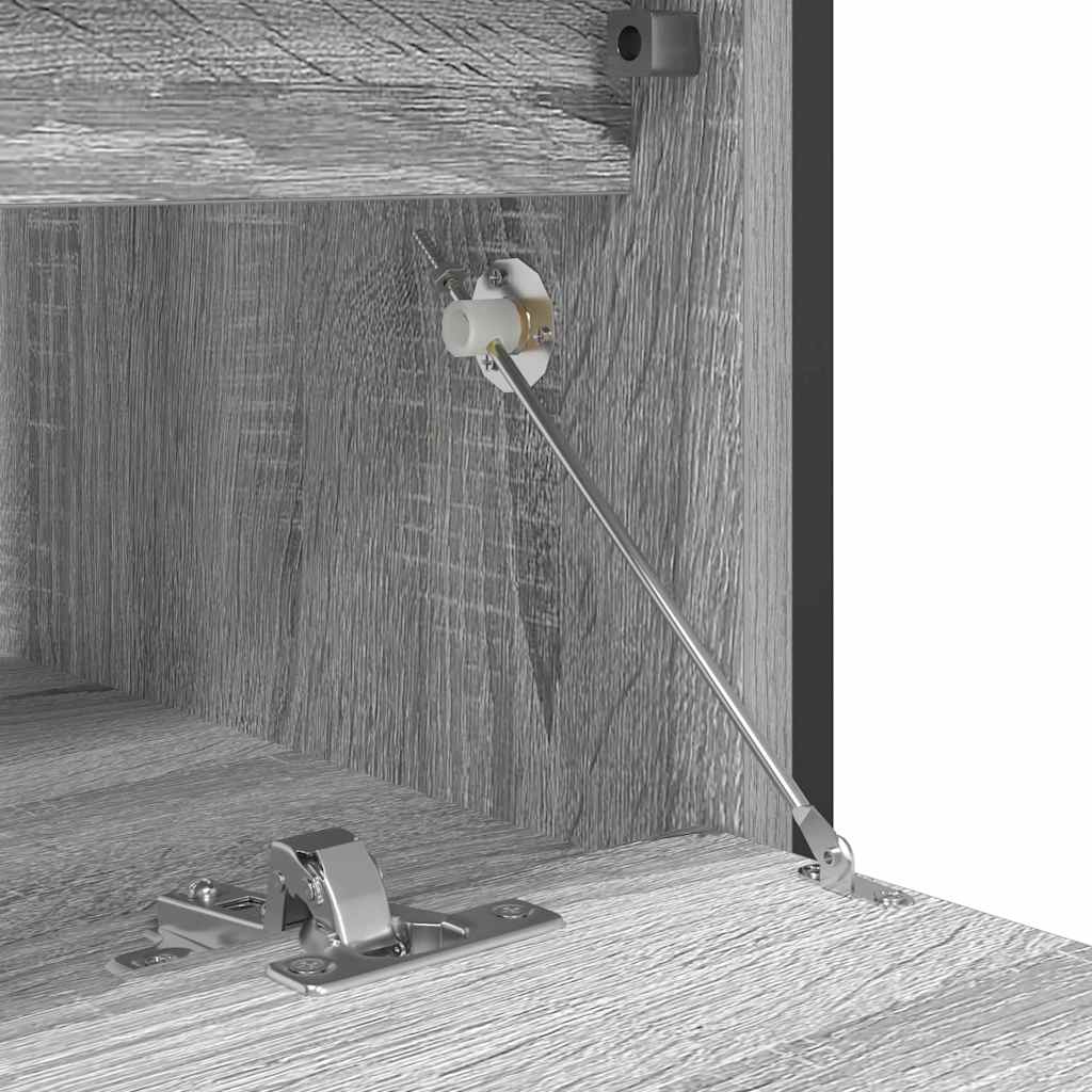 vidaXL Bathroom Basin Cabinet with Drawers Grey Sonoma 90x34,5x60 cm
