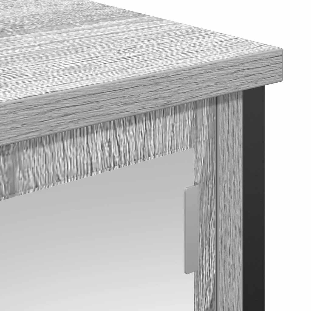 vidaXL Bathroom Wall Cabinet with Mirror Grey Sonoma 50x21x60 cm