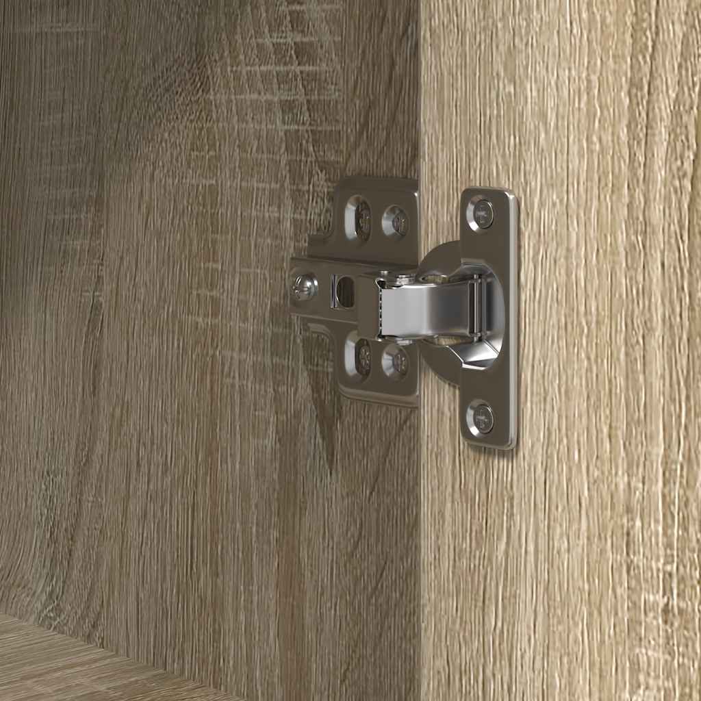 vidaXL Bathroom Cabinet with Shelves Sonoma Oak 76.5x35x95 cm