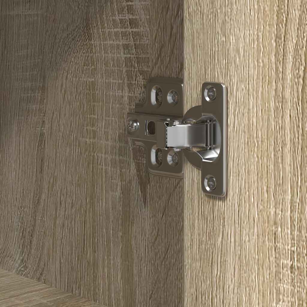 vidaXL Bathroom Cabinet with Shelves Sonoma Oak 76,5x35x95 cm