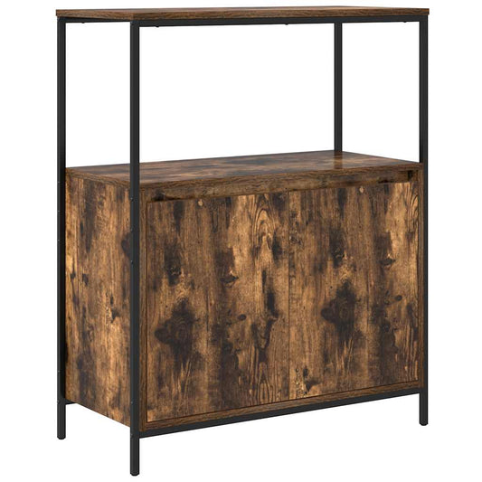 vidaXL Bathroom Cabinet with Shelves Smoked Oak 76.5x35x95 cm