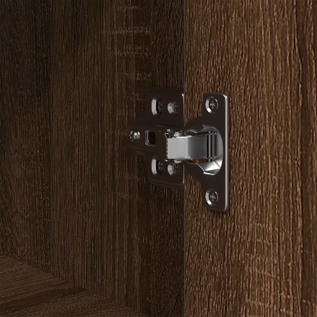 vidaXL Bathroom Cabinet with Shelves Brown Oak 76,5x35x95 cm