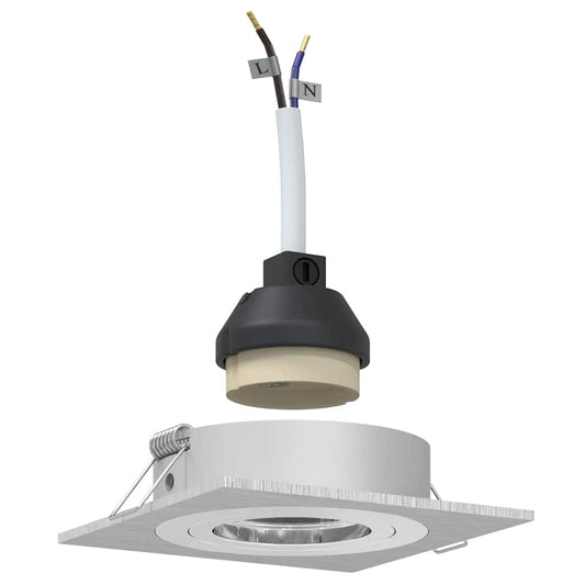 vidaXL Spotlights with Spotlights 6 pcs Silver 9 x 9 x cm Aluminium