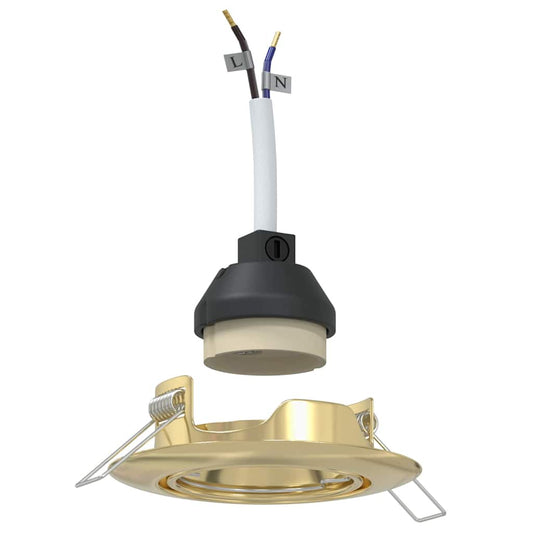 vidaXL Spotlight 6 pcs Gold 9 x 9 x 2.5 cm Metal