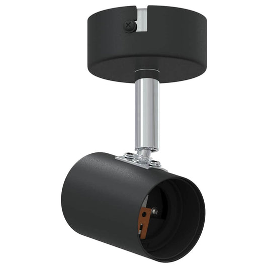 vidaXL Ceiling Spotlight with Spotlights Black 6.5 x 6 x 11.5 cm Metal