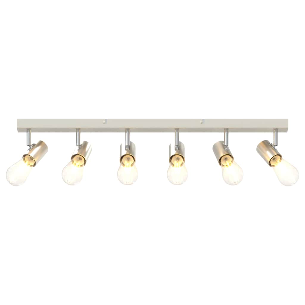 vidaXL Ceiling Spotlight Nickel 73 x 6.5 x 11.5 cm Metal