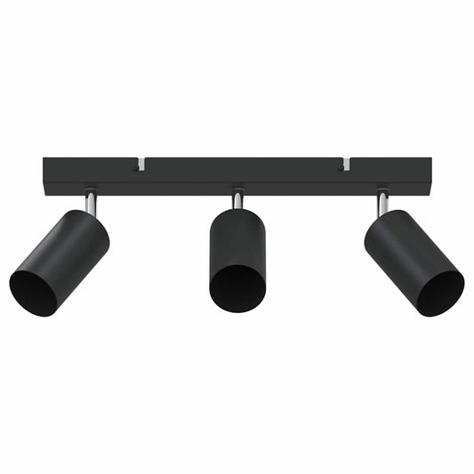 vidaXL Ceiling Spotlight with Spotlights Black 38 x 6 x 16 cm Metal