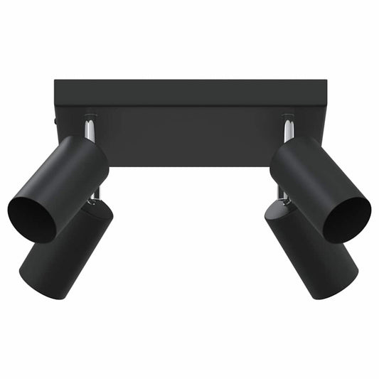 vidaXL Ceiling Spotlight with Spotlights Black 26 x 26 x 16 cm Metal