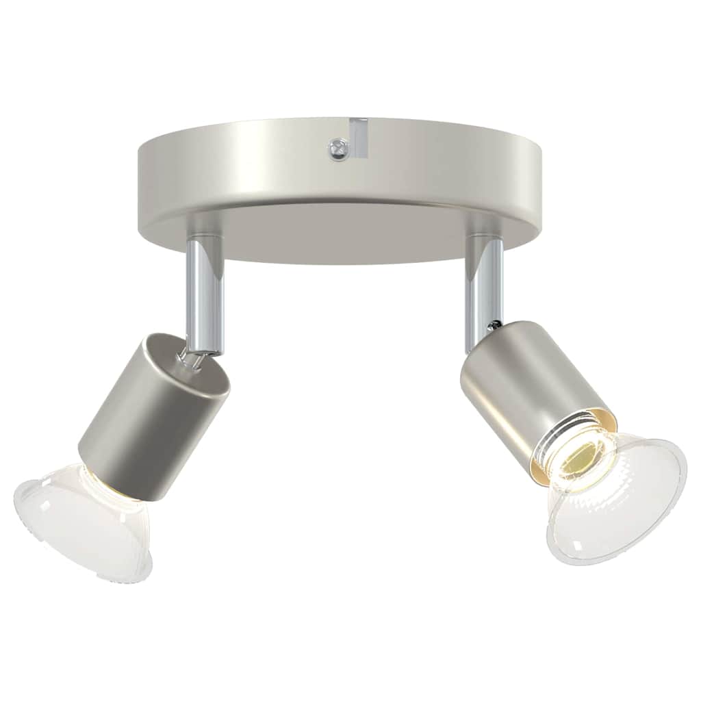 vidaXL Ceiling Spotlight with Spotlights Nickel 12 x 8 cm Steel