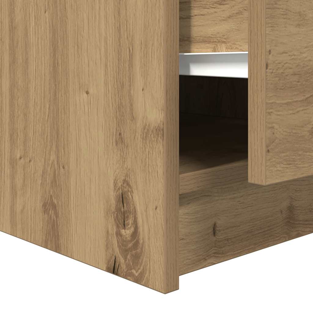 vidaXL Coffee Table with Drawers Artisan Oak 100x100x40 cm