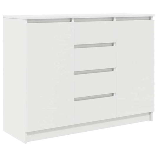 vidaXL Sideboard with Drawers White 100,5x35x76 cm Engineered Wood