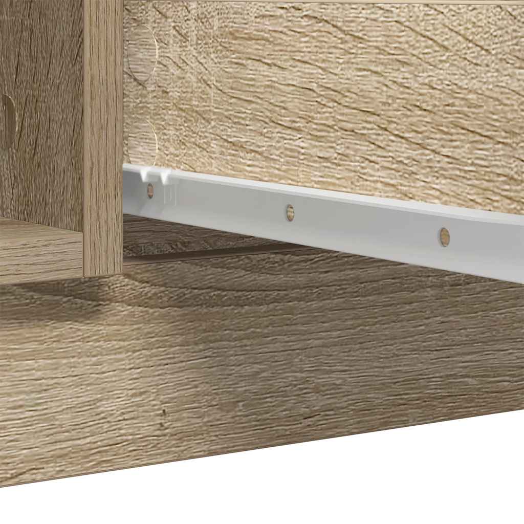 vidaXL Sideboard with Drawers Sonoma Oak 100.5x35x76 cm Engineered Wood