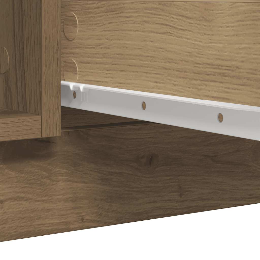 vidaXL Sideboard with Drawers Artisan Oak 100.5x35x76 cm Engineered Wood
