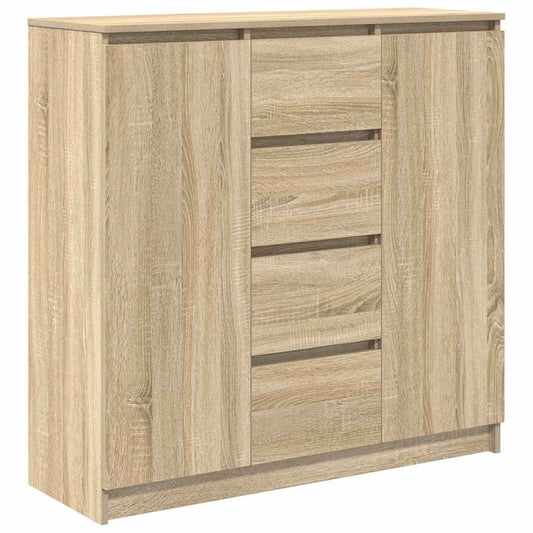 vidaXL Sideboard with Drawers Sonoma Oak 100.5x35x98.5 cm Engineered Wood