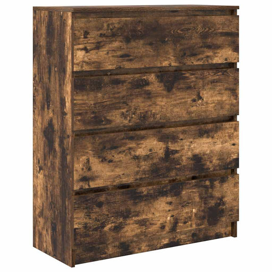 vidaXL Sideboard Smoked Oak 80x35x99 cm Engineered Wood