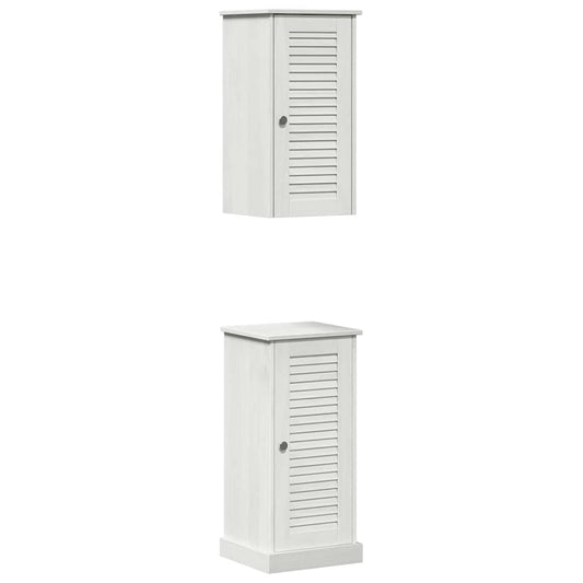 vidaXL Bathroom Furniture Set VIGO 2 pcs White and Antique White