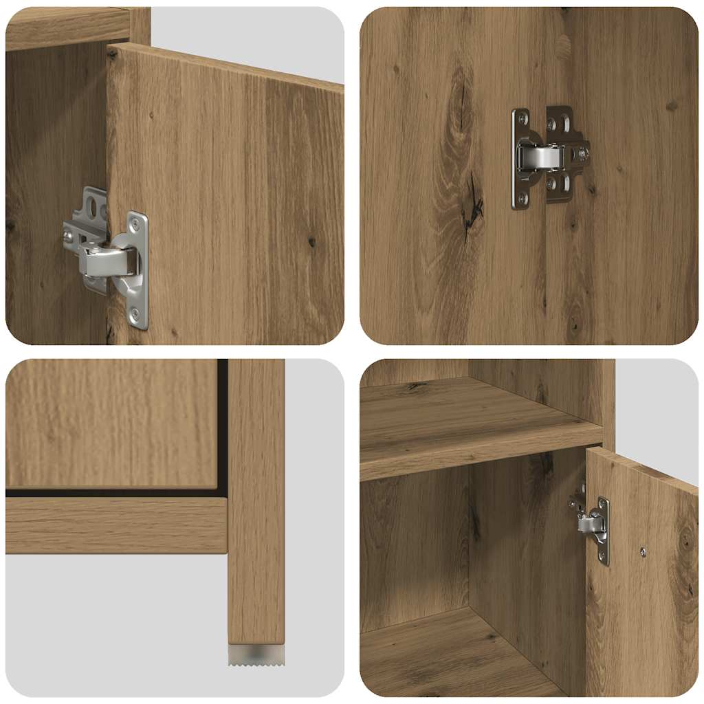 vidaXL 4 Piece Bathroom Furniture Set Artisan Oak Engineered Wood