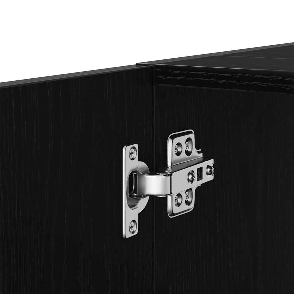 vidaXL Sink Cabinet Black Oak 63x30x54 cm Engineered Wood