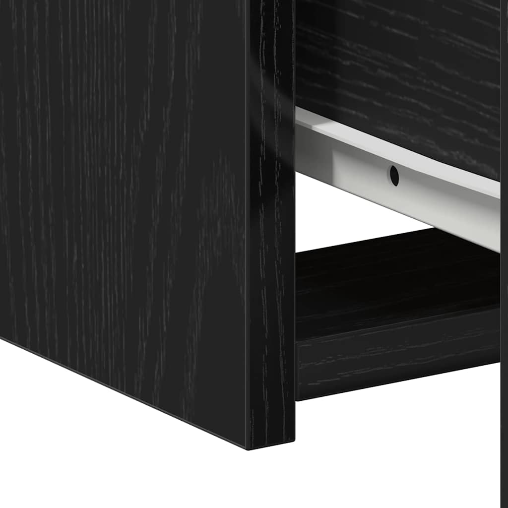 vidaXL Nightstand 2 pcs Black Oak 50 x 32 x 60cm Engineered Wood
