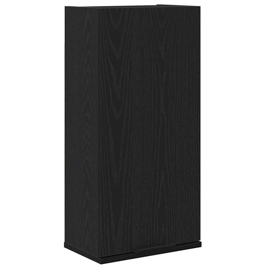 vidaXL Wall-mounted Cabinet Black Oak 32x20x67 cm Engineered Wood