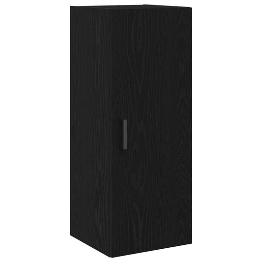 vidaXL Wall Mounted Cabinet Black Oak 34,5x34x90 cm Engineered Wood