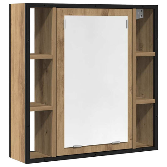 vidaXL Bathroom Mirror Cabinet Artisan Oak 60x16x60 cm Engineered Wood