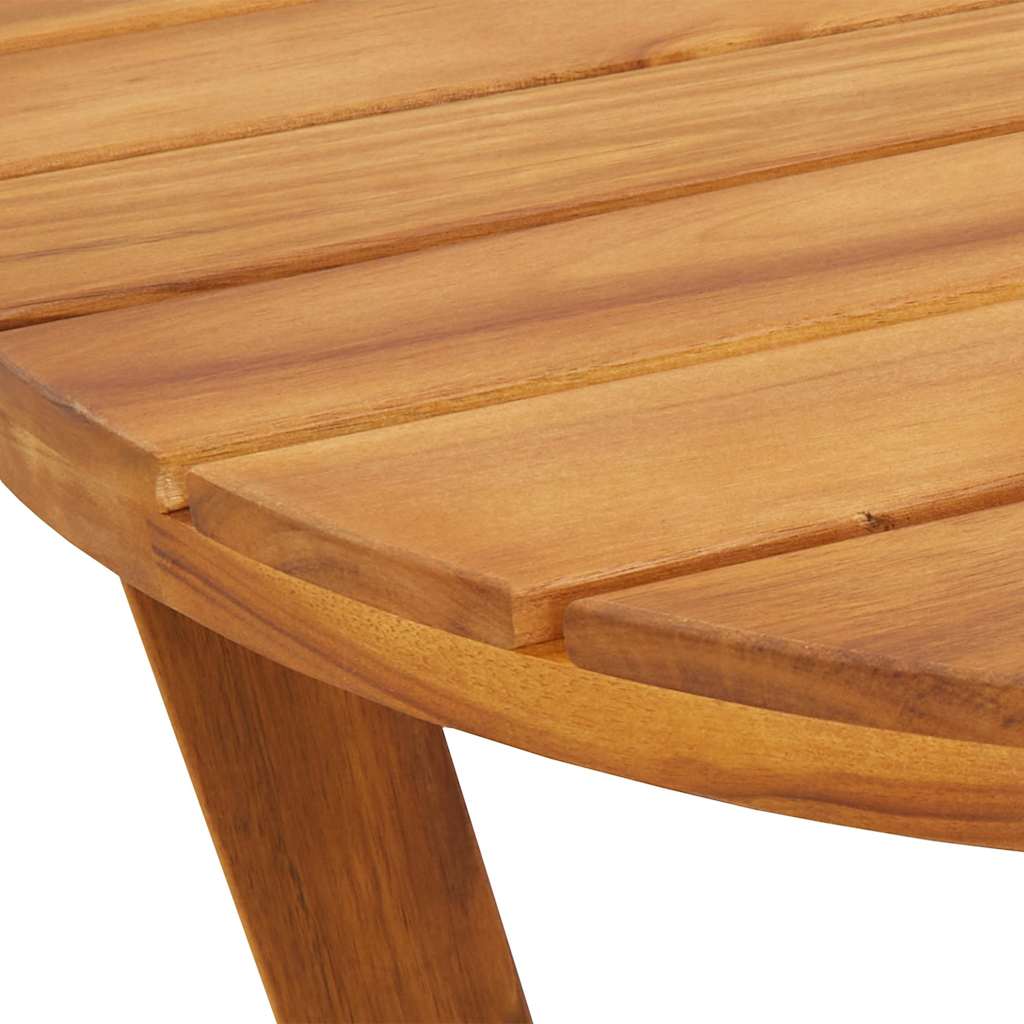 vidaXL Garden Dining Table Round Ø110x75 cm Solid Wood Acacia