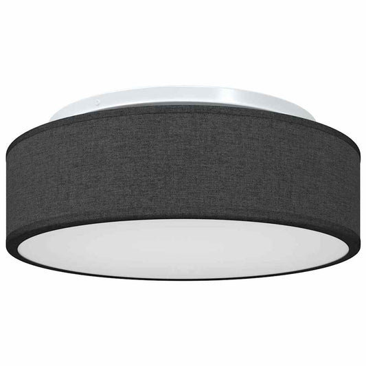 vidaXL Ceiling Lights Flush Mount Black Ø 38 cm Fabric E27