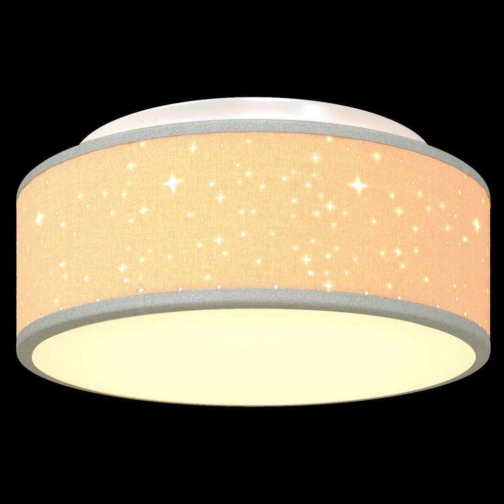 vidaXL Ceiling Lamp with Spotlights Grey 30 x 30 x 13.5 cm Fabric