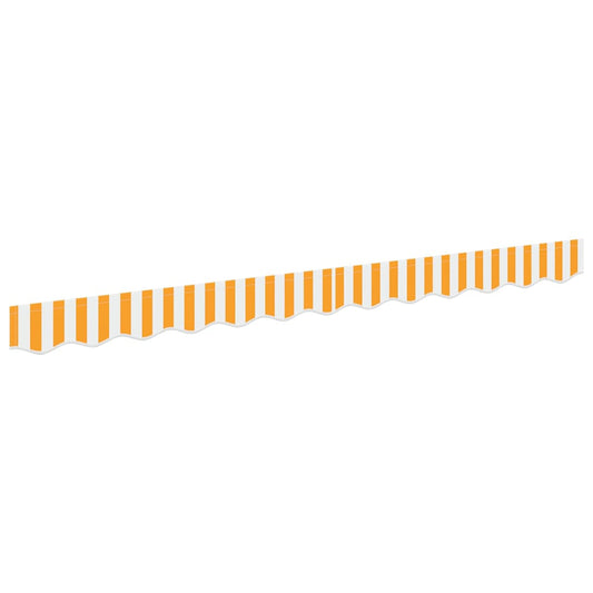 vidaXL Awning Valance Replacement Yellow and White 2.5 m Polyester