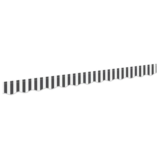 vidaXL Awning Valance Replacement Anthracite and White 2.5 m Polyester