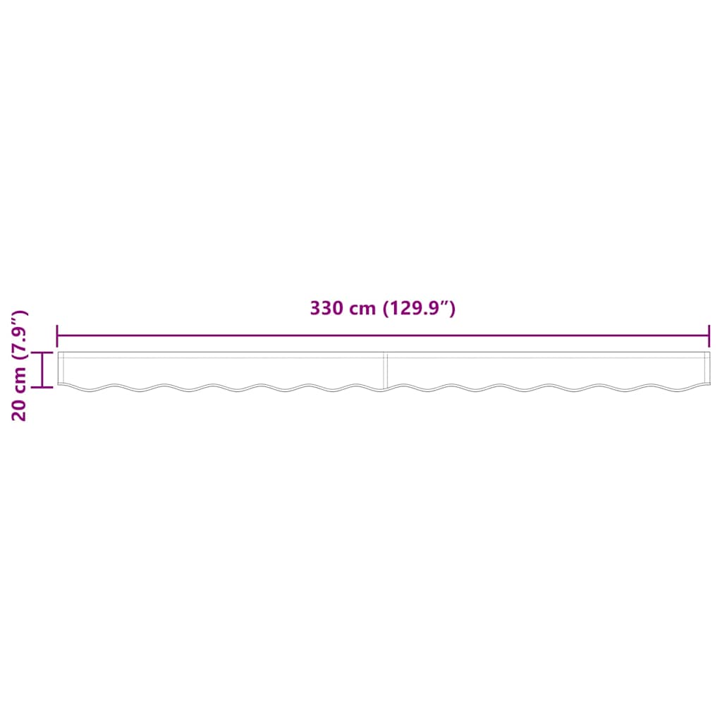 vidaXL Awning Valance Replacement Beige 3.5 m Polyester