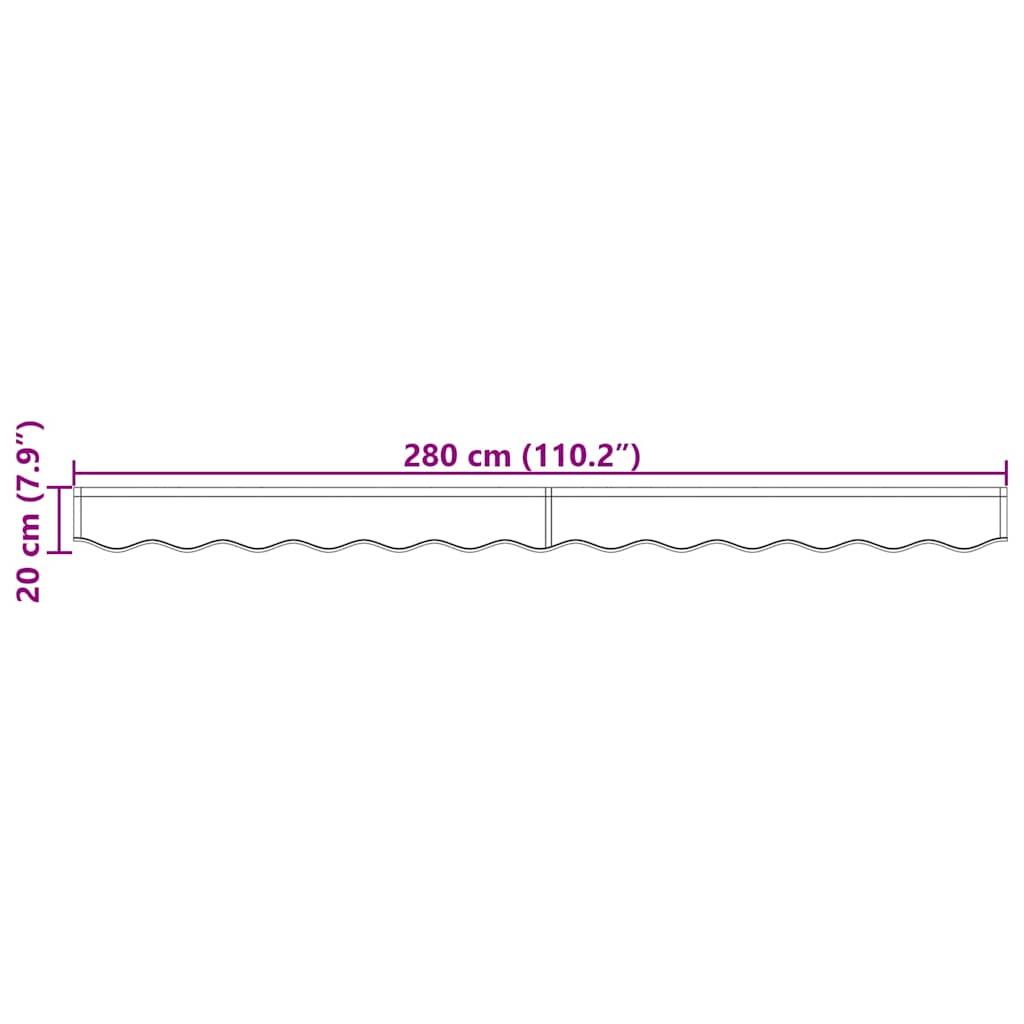 vidaXL Awning Valance Replacement Light Grey 3 m Polyester