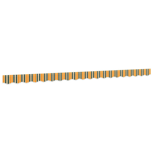 vidaXL Awning Valance Replacement for 5 m Green & Yellow Stripe