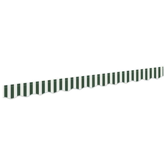 vidaXL Awning Valance Replacement Green and White 3.5 m Polyester