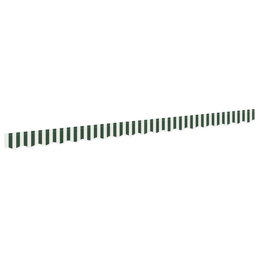 vidaXL Awning Valance Replacement Green and White 4 m Polyester