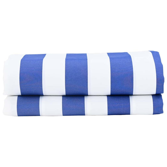 vidaXL Awning Replacement Fabric Blue and White 1000 x 160 cm
