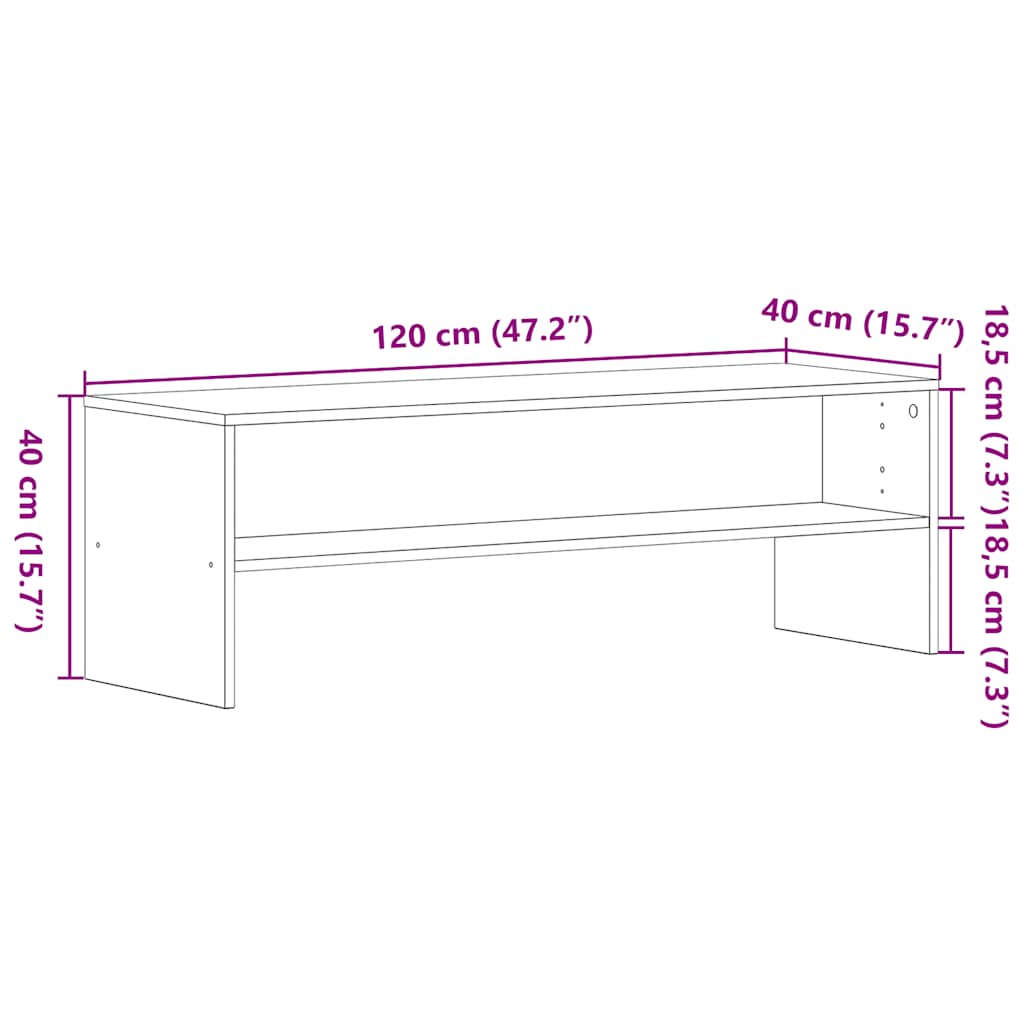 vidaXL TV Cabinet Black Oak 120x40x40 cm Engineered Wood