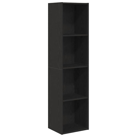 vidaXL Bookshelf Black Oak 36x30x143 cm Engineered Wood