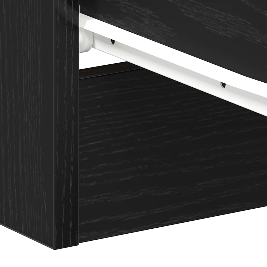 vidaXL Bedside Cabinets 2 pcs Black Oak 38x35x55 cm Engineered Wood