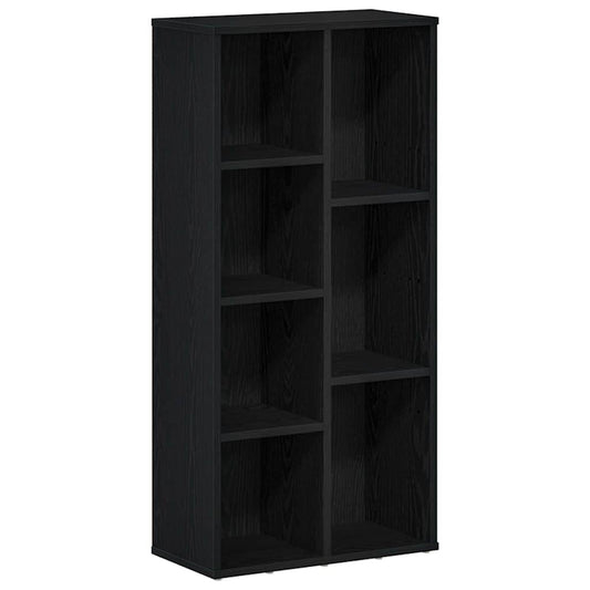vidaXL Bookcase Black Oak 50x25x104 cm Engineered Wood