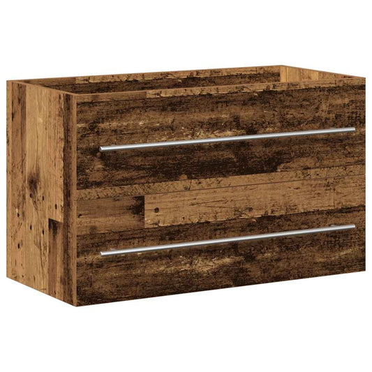 vidaXL Bathroom Sink Cabinet Old Wood 80x38.5x48 cm Engineered Wood