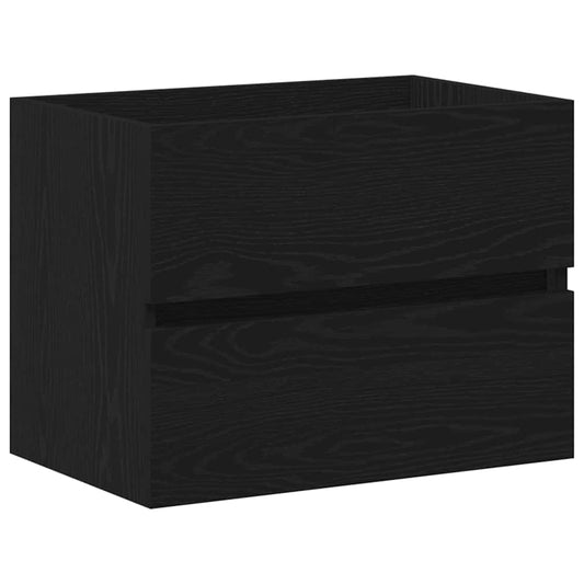 vidaXL Bathroom Sink Cabinet with Drawer Black Oak 60 x 38.5 x 45 cm