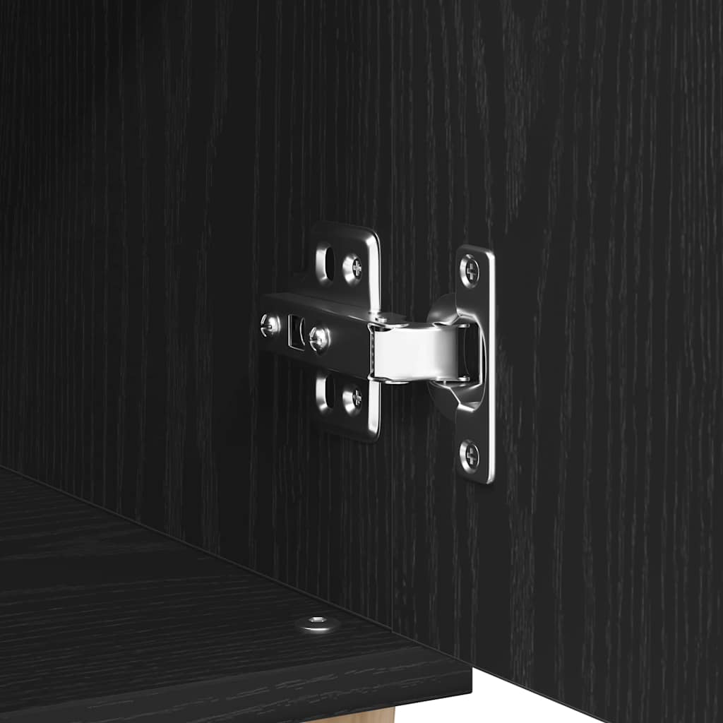 vidaXL Sideboard Black Oak 60 x 35 x 70 cm Engineered Wood