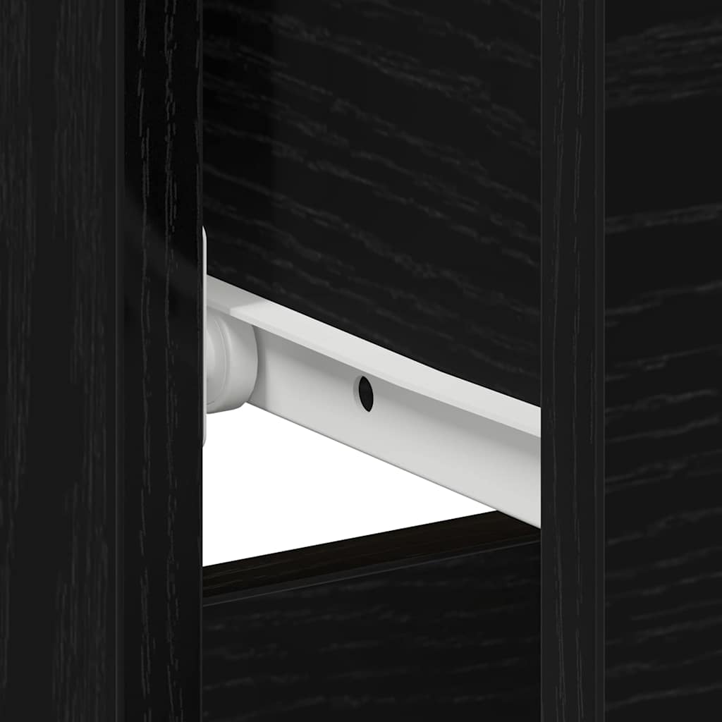 vidaXL Bedside Cabinet 2 pcs Black Oak 40 x 40 x 50 cm Engineered Wood
