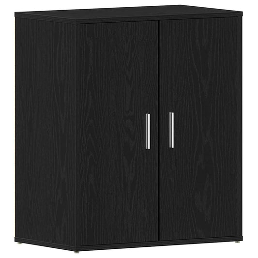 vidaXL Shoe Cabinet Black Oak 60 x 35 x 70 cm Engineered Wood